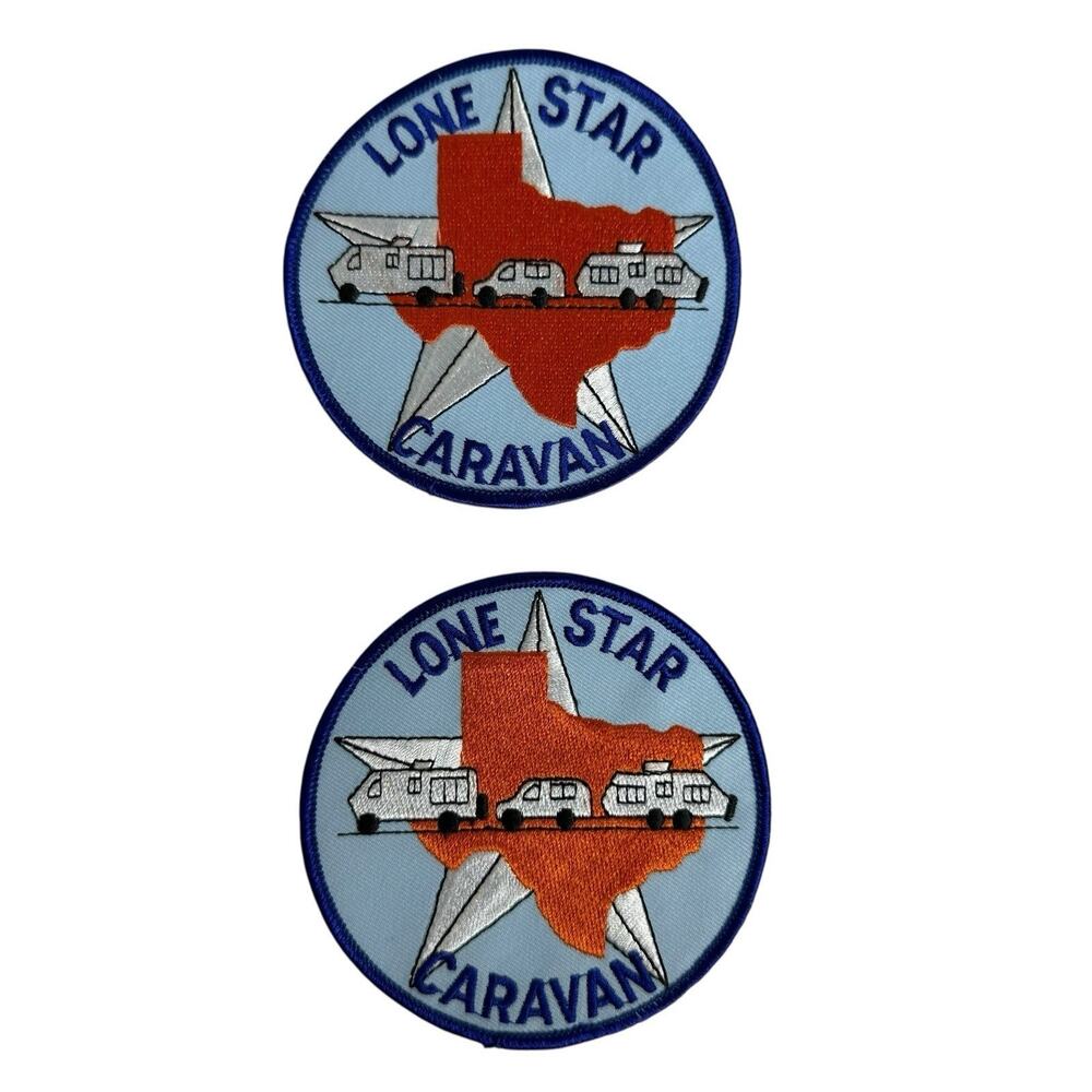 Patch RV Lone Star Caravan Embroidered Retro Vintage Travel Camper Collectible